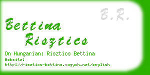 bettina risztics business card